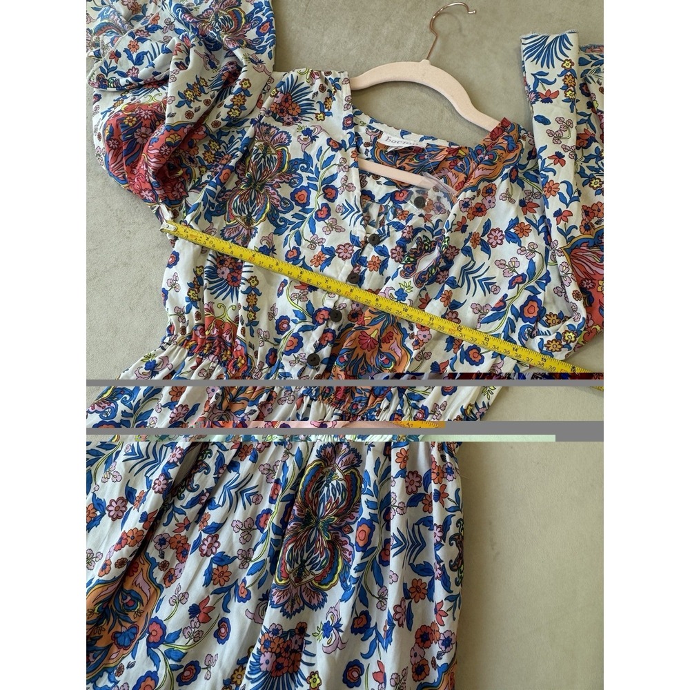 NWOT Anthropologie Boemo Womens Paisley Floral Bell Sleeve Maxi Dress Bohemian S - Picture 3 of 6